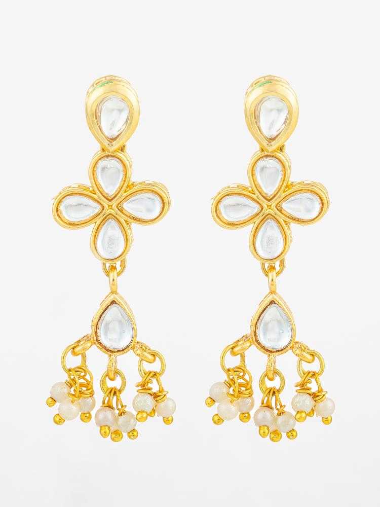 Ynf Alloy KESH105 ER4210 Womens Jewellery Wholesale Kundan Earrings Jhumka Earrings Manufacturer - Jewellery Export