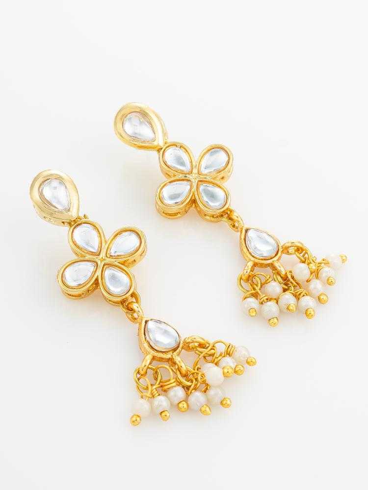 Ynf Alloy KESH105 ER4210 Womens Jewellery Wholesale Kundan Earrings Jhumka Earrings Manufacturer - Jewellery Export