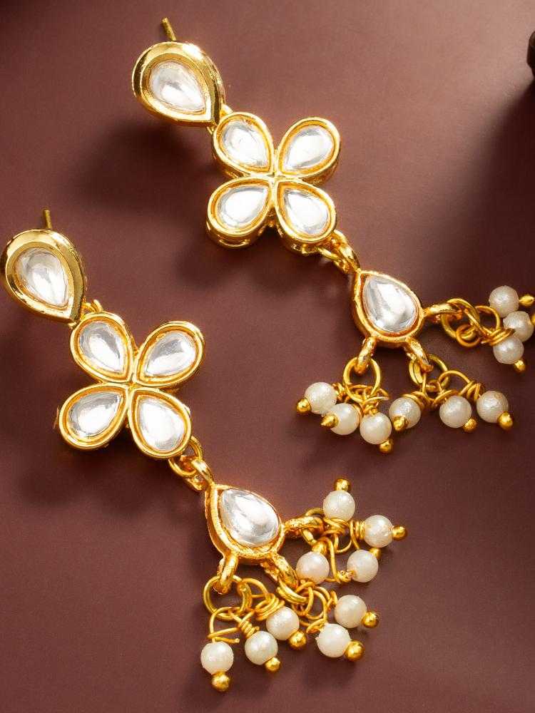 Ynf Alloy KESH105 ER4210 Womens Jewellery Wholesale Kundan Earrings Jhumka Earrings Manufacturer - Jewellery Export