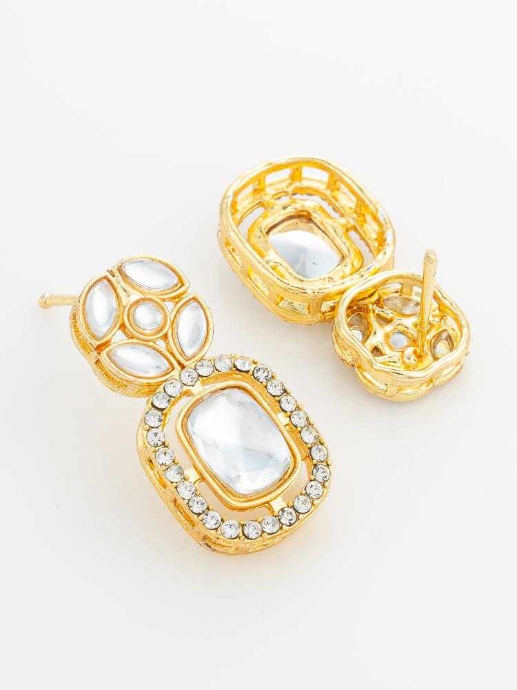 Ynf Alloy KESH105 ER4211 Womens Jewellery Wholesale Kundan Earrings Stud Earrings Manufacturer - Jewellery Export
