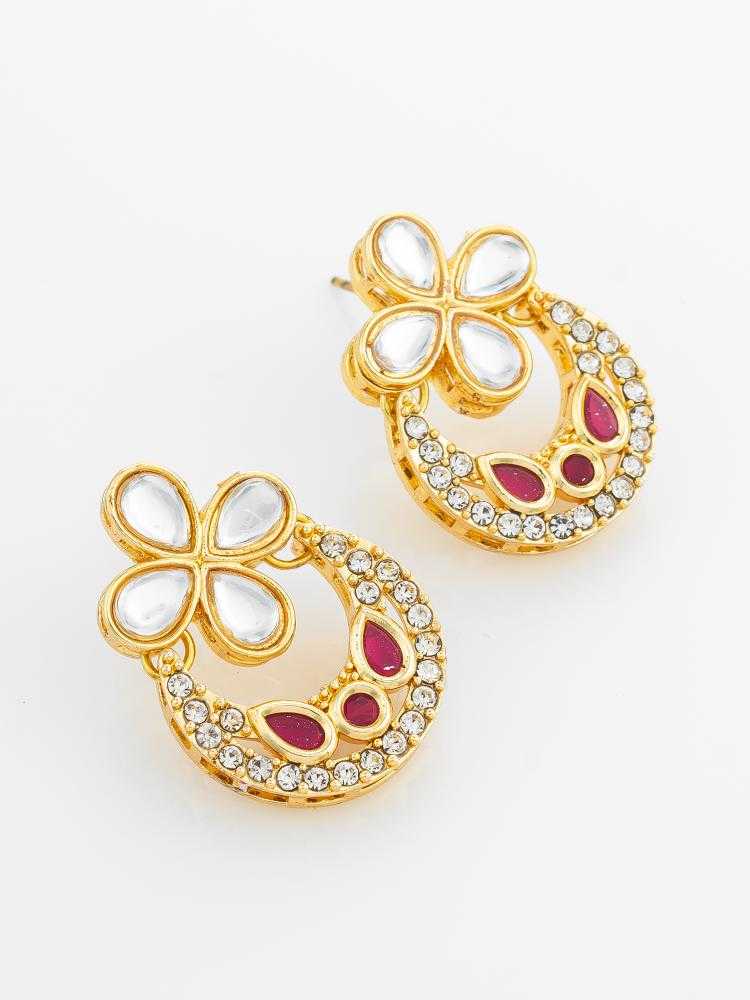 Ynf Alloy KESH105 ER4212 Womens Jewellery Wholesale Fancy Earrings Oxidized Earrings Kundan Earrings Manufacturer - Jewellery Export