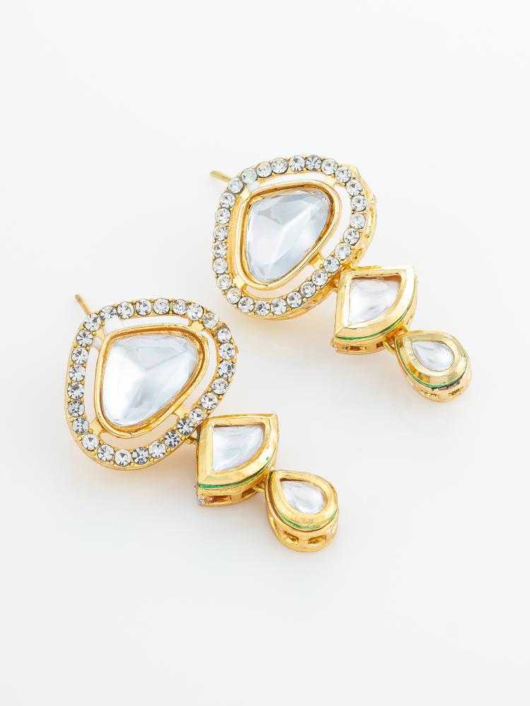 Ynf Alloy KESH105 ER4213 Womens Jewellery Wholesale Fancy Earrings Oxidized Earrings Kundan Earrings Manufacturer - Jewellery Export