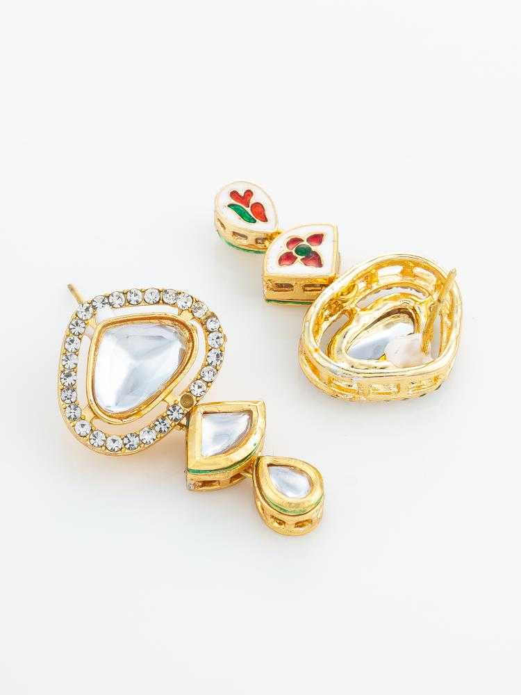 Ynf Alloy KESH105 ER4213 Womens Jewellery Wholesale Fancy Earrings Oxidized Earrings Kundan Earrings Manufacturer - Jewellery Export