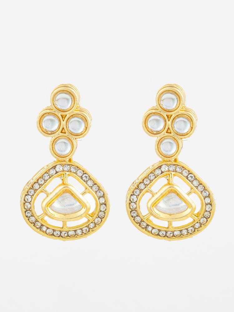 Ynf Alloy KESH105 ER4214 Womens Jewellery Wholesale Kundan Bangles Fancy Earrings Stud Earrings Manufacturer - Jewellery Export