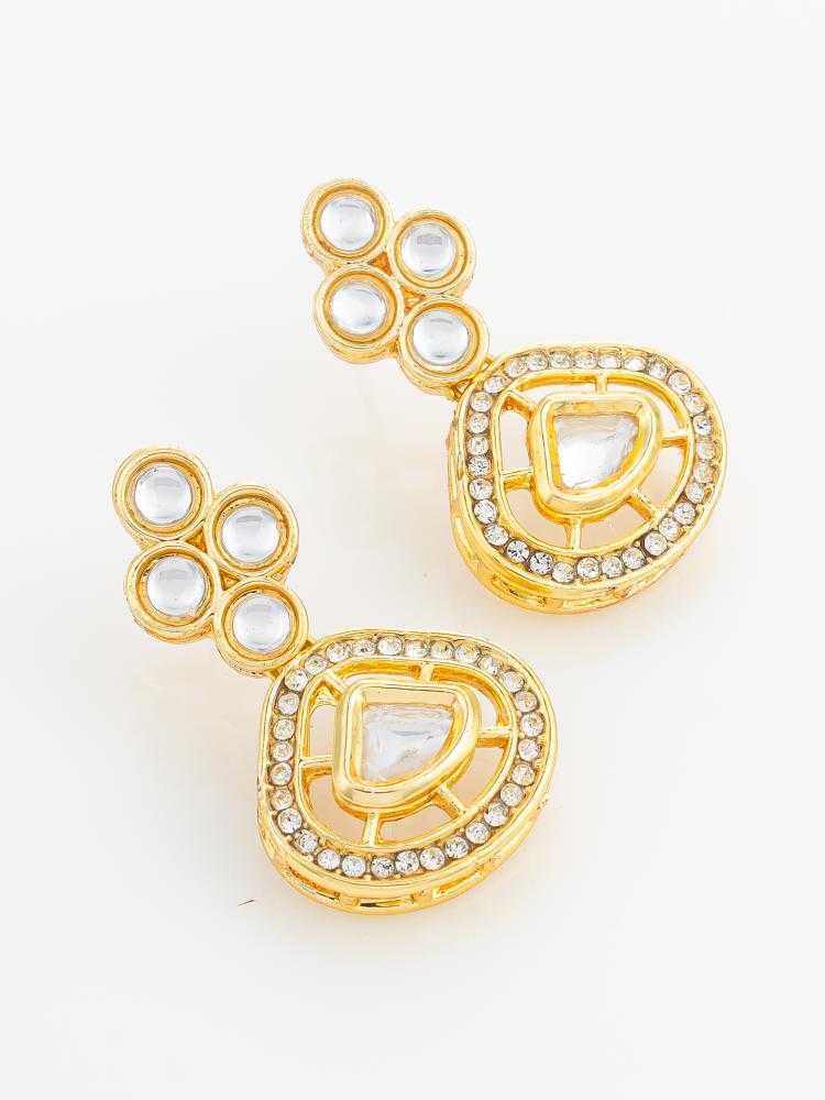 Ynf Alloy KESH105 ER4214 Womens Jewellery Wholesale Kundan Bangles Fancy Earrings Stud Earrings Manufacturer - Jewellery Export