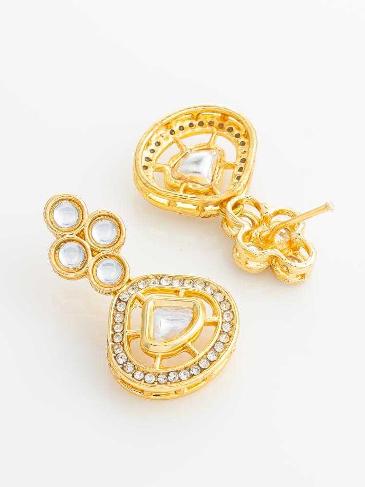 Ynf Alloy KESH105 ER4214 Womens Jewellery Wholesale Kundan Bangles Fancy Earrings Stud Earrings Manufacturer - Jewellery Export