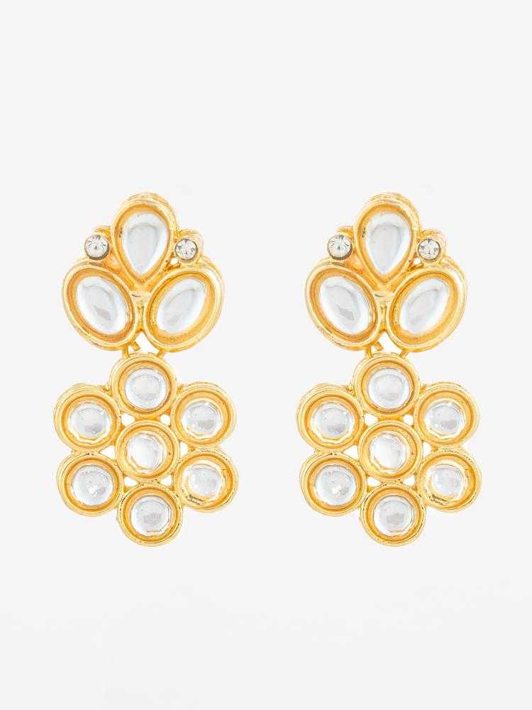 Ynf Alloy KESH105 ER4215 Womens Jewellery Wholesale Fancy Earrings Oxidized Earrings Kundan Earrings Manufacturer - Jewellery Export