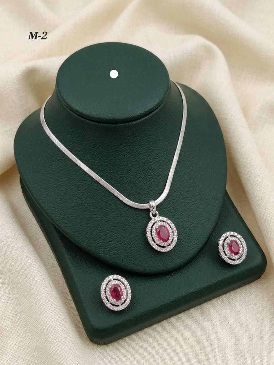 Ynf Alloy KESH193 201 Womens Jewellery Festive Collections Wholesale Chain Pendant Set Alloy Necklaces Silver Plated Jewelry Manufacturer - Jewellery Export