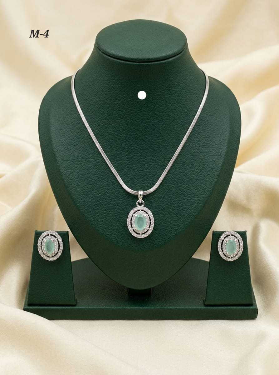 Ynf Alloy KESH193 201 Womens Jewellery Festive Collections Wholesale Chain Pendant Set Alloy Necklaces Silver Plated Jewelry Manufacturer - Jewellery Export