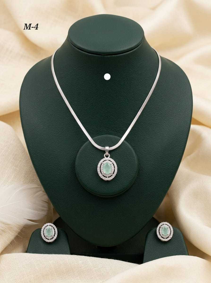 Ynf Alloy KESH193 201 Womens Jewellery Festive Collections Wholesale Chain Pendant Set Alloy Necklaces Silver Plated Jewelry Manufacturer - Jewellery Export