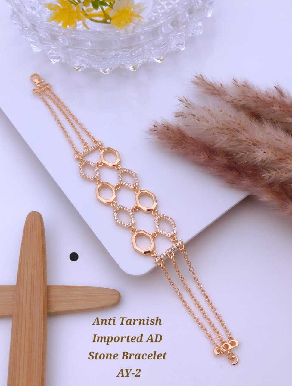 Ynf Alloy KESH193 206 Womens Jewellery Festive Collections Wholesale Brass Gold Bracelets Golden Bracelet Party Wear Jewelry Manufacturer - Jewellery Export
