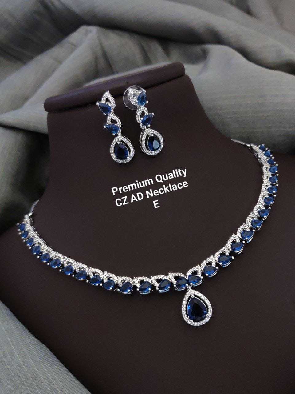 Ynf Alloy KESH193 220 Womens Jewellery Wholesale AD Diamond Necklace Pendant Set Party Wear Jewelry Manufacturer - Jewellery Export