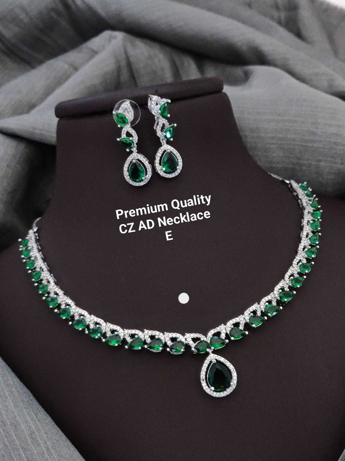 Ynf Alloy KESH193 220 Womens Jewellery Wholesale AD Diamond Necklace Pendant Set Party Wear Jewelry Manufacturer - Jewellery Export