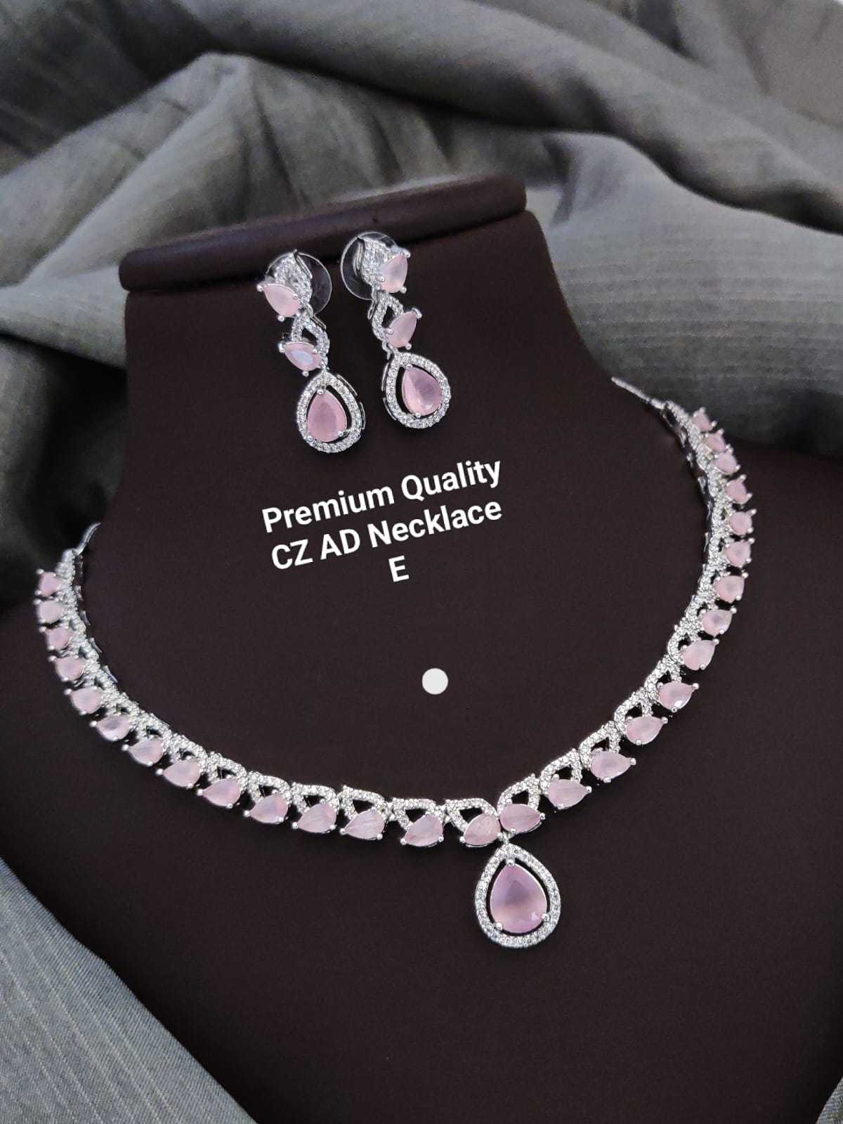 Ynf Alloy KESH193 220 Womens Jewellery Wholesale AD Diamond Necklace Pendant Set Party Wear Jewelry Manufacturer - Jewellery Export