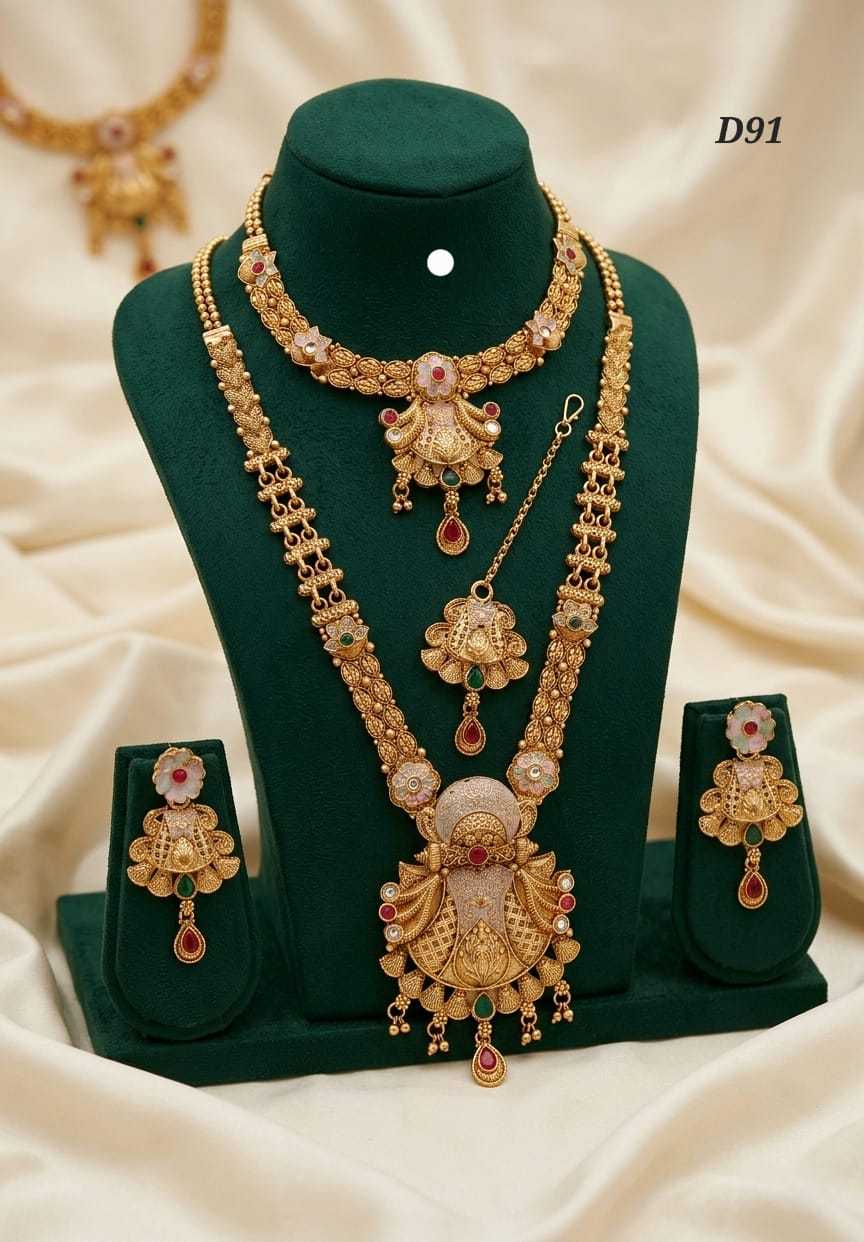 Ynf Alloy KESH193 222 Womens Jewellery Wholesale Fancy Mala Necklaces Kundan Necklace Set Party Wear Jewelry Manufacturer - Jewellery Export