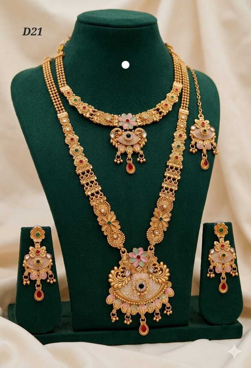 Ynf Alloy KESH193 222 Womens Jewellery Wholesale Fancy Mala Necklaces Kundan Necklace Set Party Wear Jewelry Manufacturer - Jewellery Export