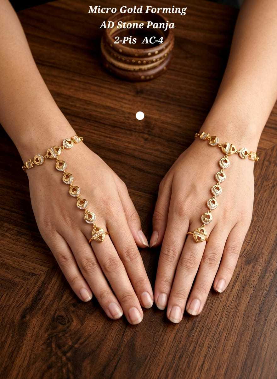 Ynf Alloy KESH193 226 Womens Jewellery Wholesale Gold Plated Jewelry Hand Harness (Haath phool) Party Wear Jewelry Manufacturer - Jewellery Export