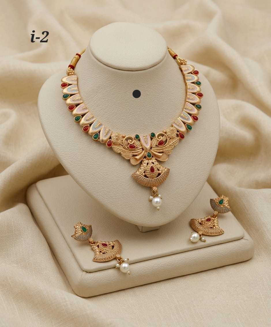 Ynf Alloy KESH193 230 Womens Jewellery Wholesale Necklaces Set Bridal Jewelry Sets Stone Studded Jewelry Manufacturer - Jewellery Export