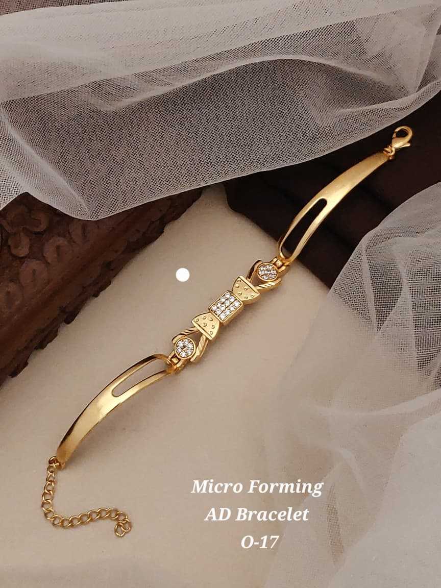 Ynf Alloy KESH193 237 Womens Jewellery Wholesale AD Diamond Bracelet Golden Bracelet Party Wear Jewelry Manufacturer - Jewellery Export