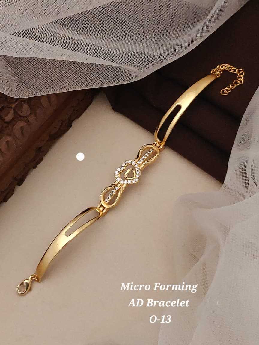 Ynf Alloy KESH193 237 Womens Jewellery Wholesale AD Diamond Bracelet Golden Bracelet Party Wear Jewelry Manufacturer - Jewellery Export
