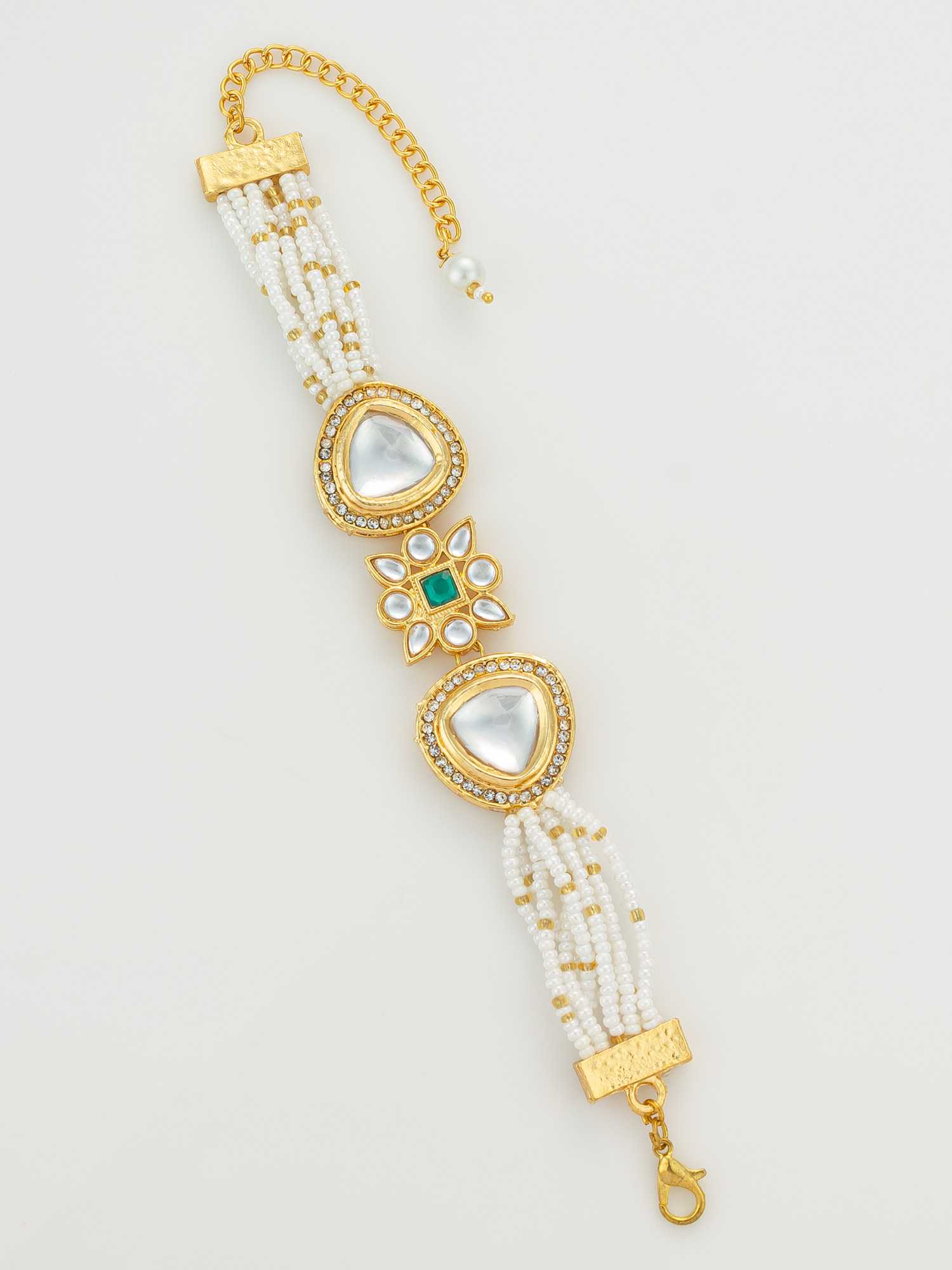 Ynf Brass KESH105 BG2583 Womens Jewellery Wholesale Kundan Bangles Antique Bracelet Fashion Bracelets Manufacturer - Jewellery Export