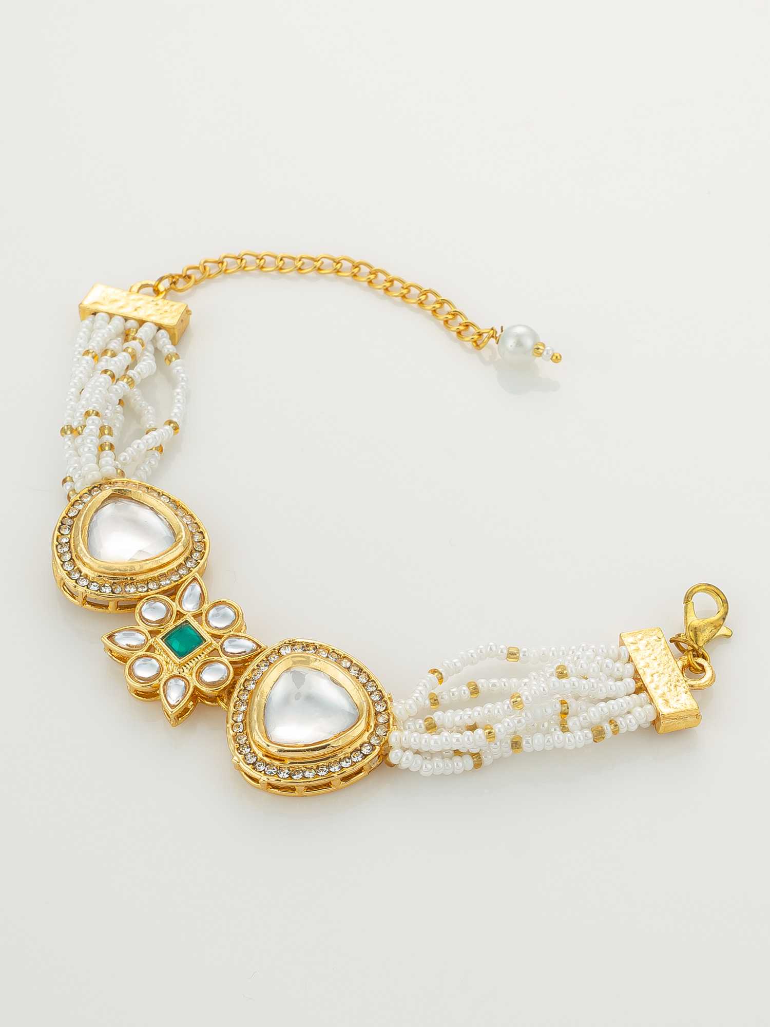 Ynf Brass KESH105 BG2583 Womens Jewellery Wholesale Kundan Bangles Antique Bracelet Fashion Bracelets Manufacturer - Jewellery Export