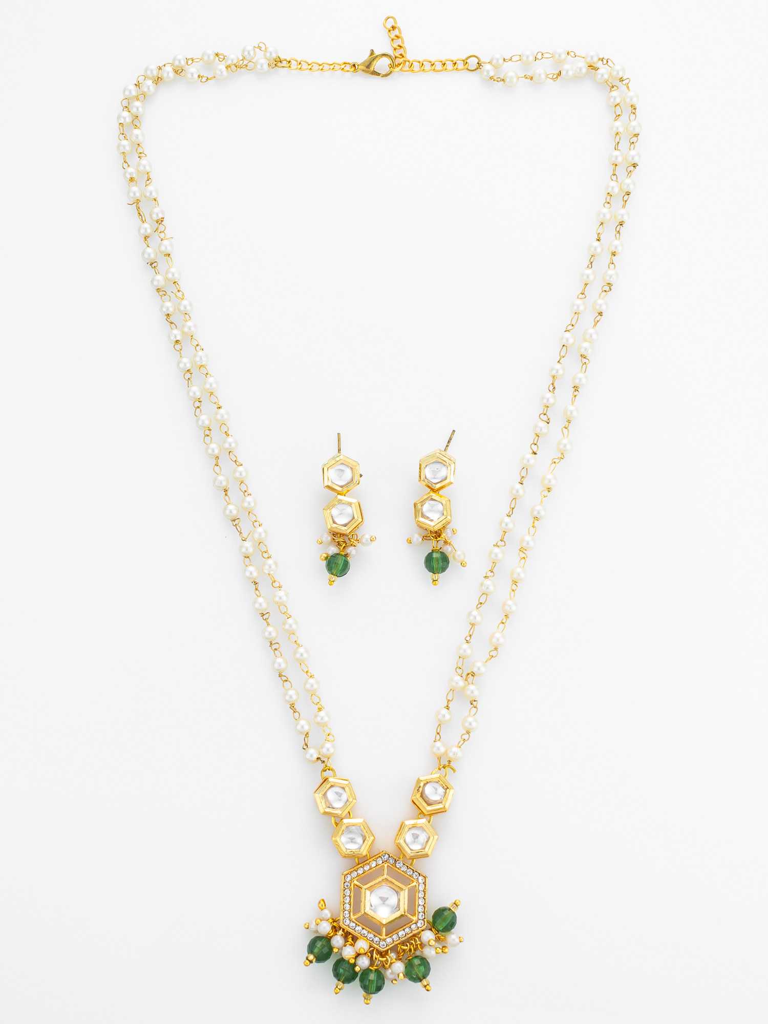 Ynf Brass KESH105 NK4850 Womens Jewellery Wholesale Kundan Necklace Set Necklaces Set Antique Necklaces Set Manufacturer - Jewellery Export