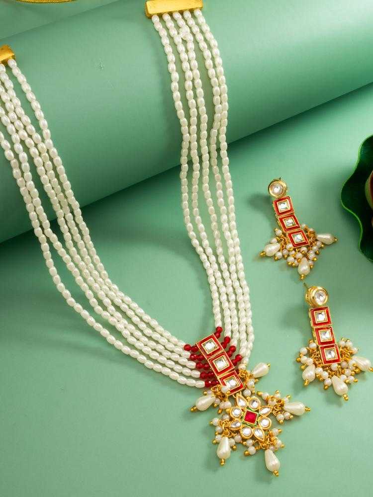 Ynf Brass KESH105 NK4852 Womens Jewellery Wholesale Kundan Necklace Set Necklaces Set Antique Necklaces Set Manufacturer - Jewellery Export