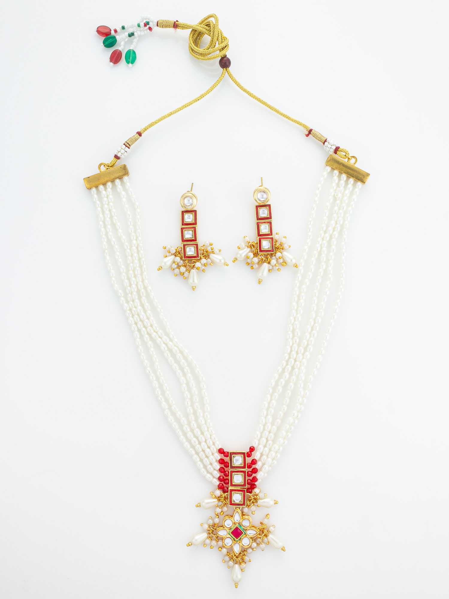 Ynf Brass KESH105 NK4852 Womens Jewellery Wholesale Kundan Necklace Set Necklaces Set Antique Necklaces Set Manufacturer - Jewellery Export