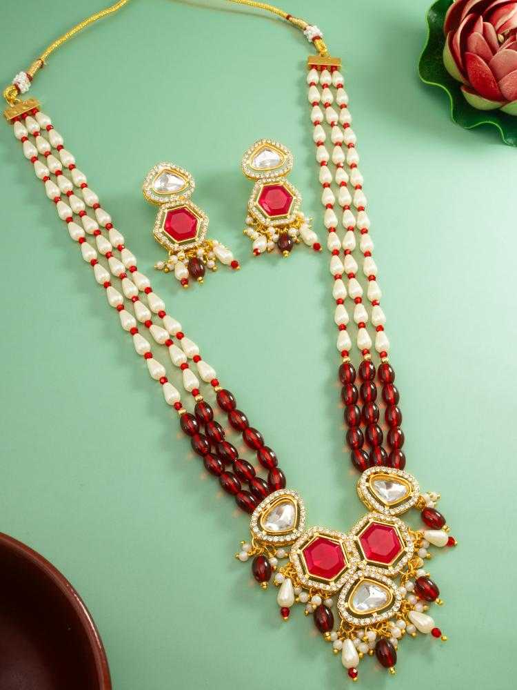 Ynf Brass KESH105 NK4864 Womens Jewellery Wholesale Kundan Necklace Set Necklaces Set Fashion Necklace Manufacturer - Jewellery Export