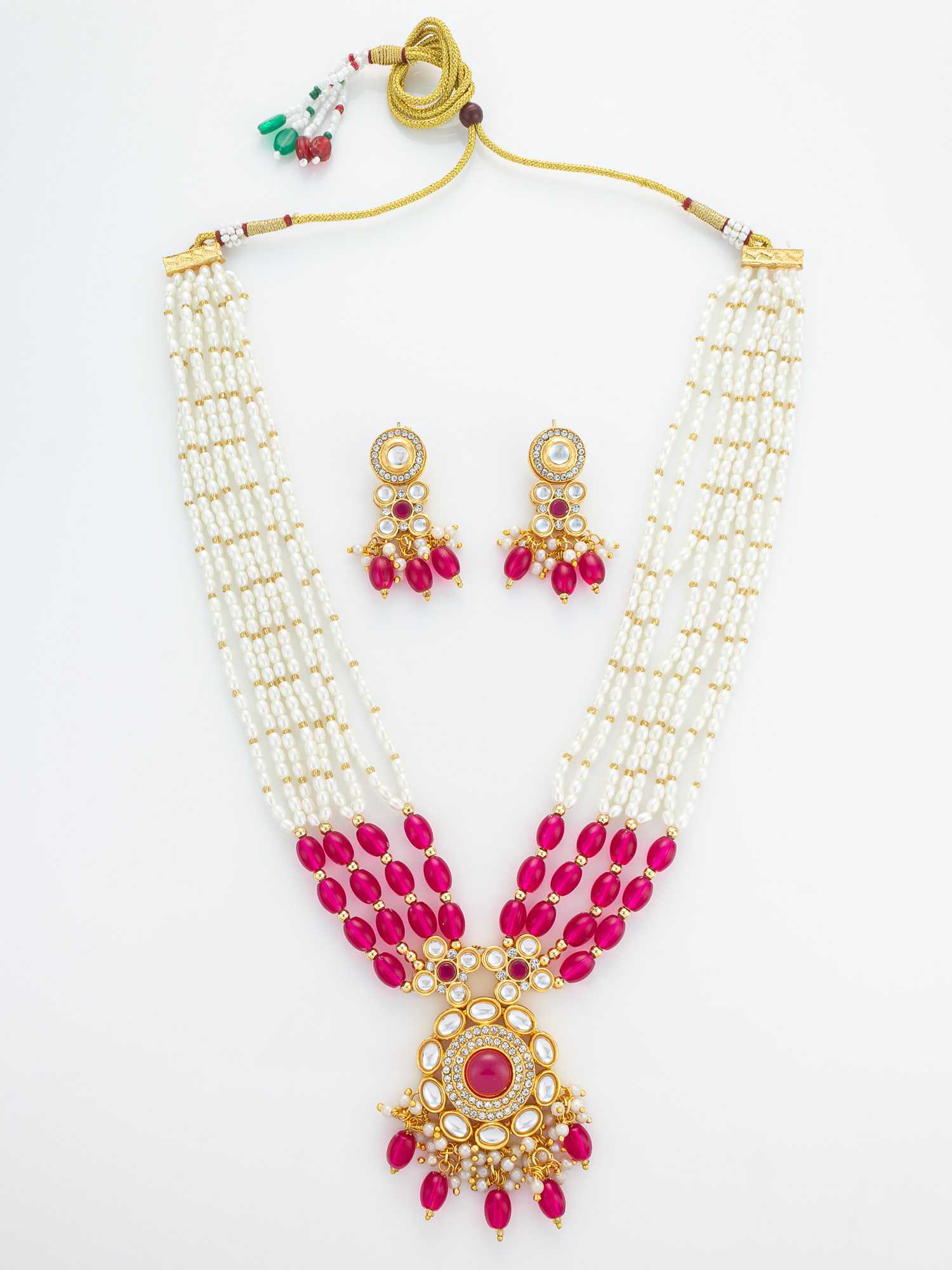 Ynf Brass KESH105 NK4865 Womens Jewellery Wholesale Kundan Necklace Set Necklaces Set Antique Necklaces Set Manufacturer - Jewellery Export