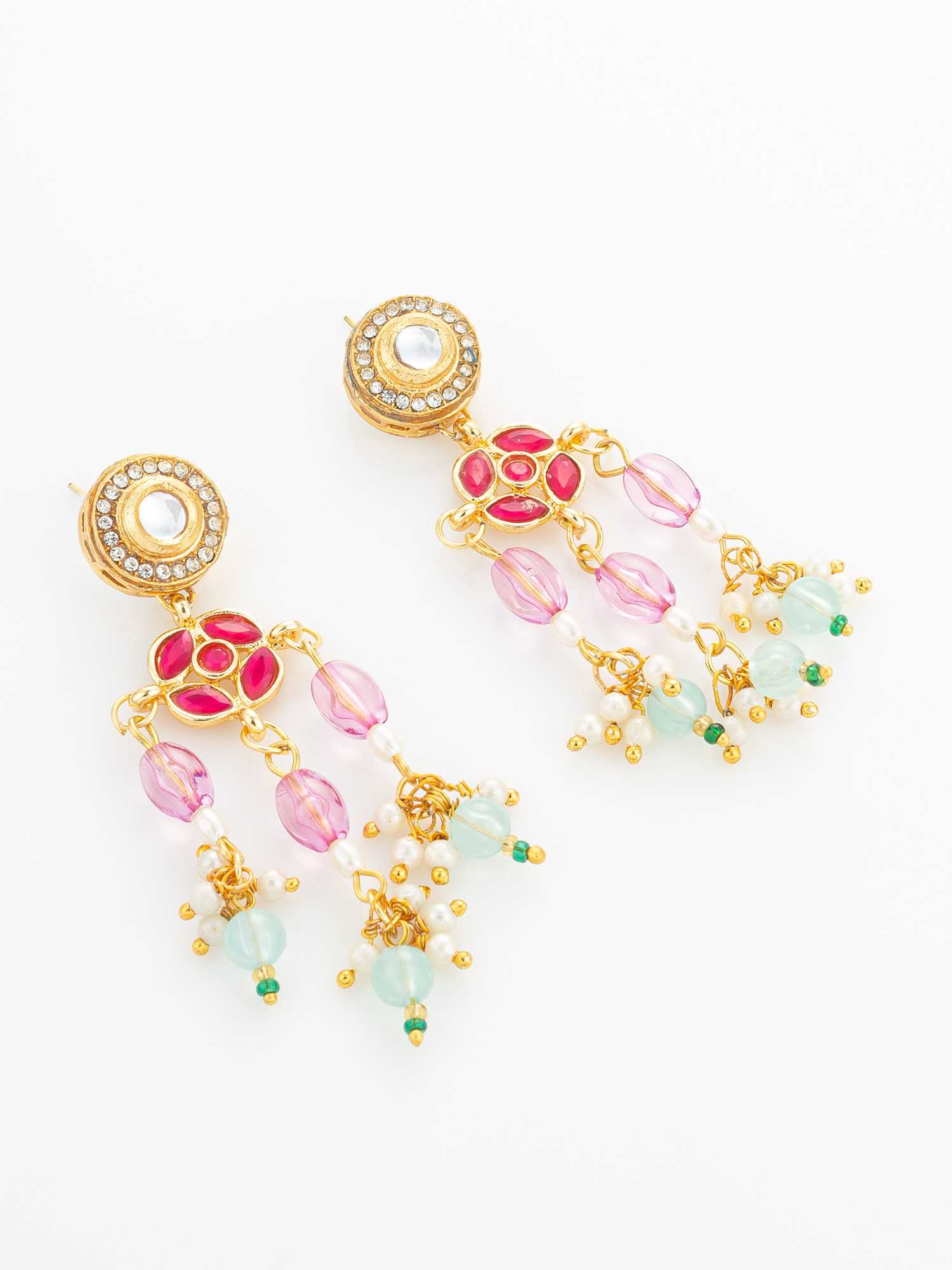 Ynf Brass KESH105 NK4869 Womens Jewellery Wholesale Kundan Necklace Set Necklaces Set Antique Necklaces Set Manufacturer - Jewellery Export