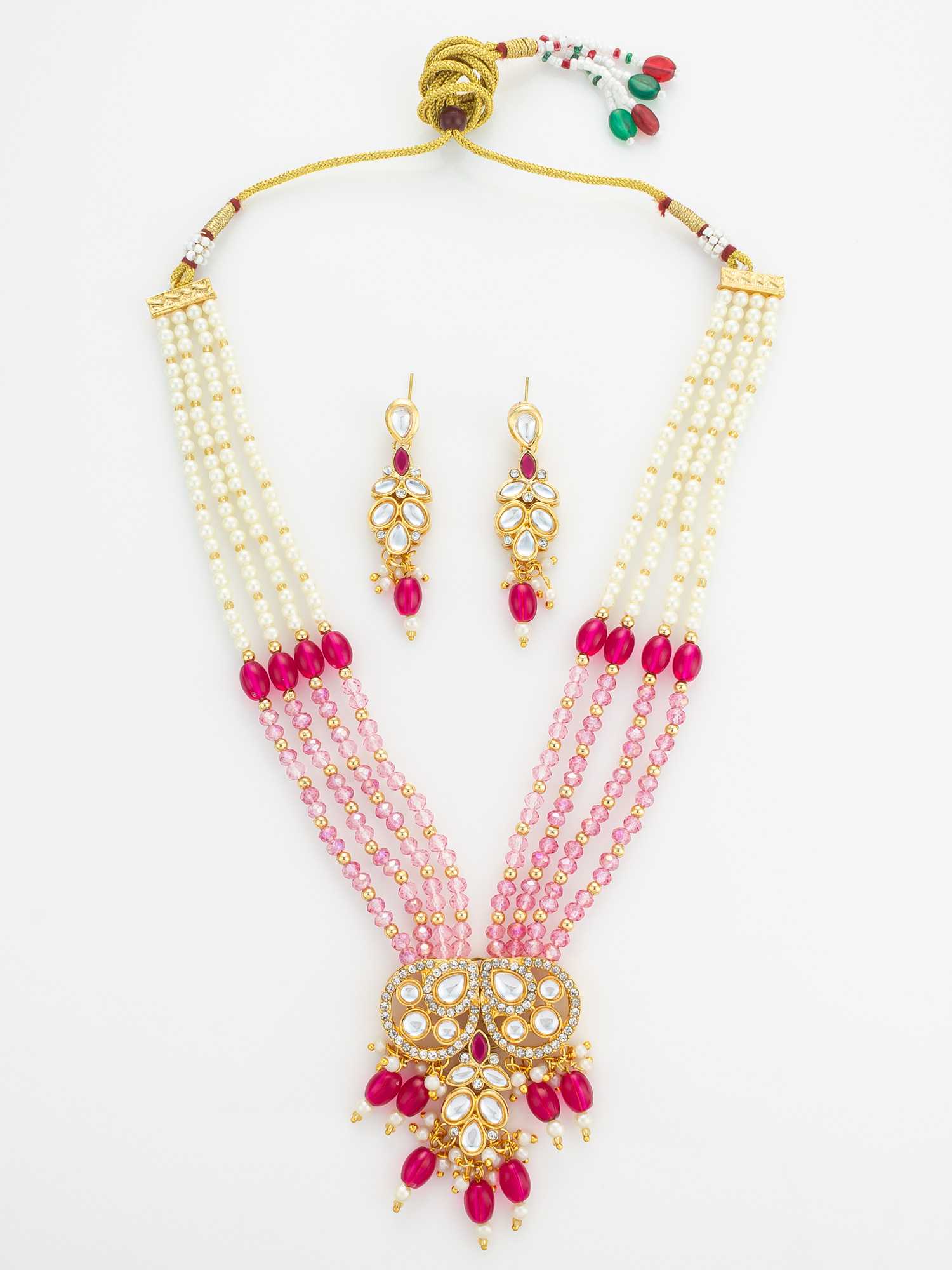 Ynf Brass KESH105 NK4870 Womens Jewellery Wholesale Kundan Necklace Set Necklaces Set Antique Necklaces Set Manufacturer - Jewellery Export