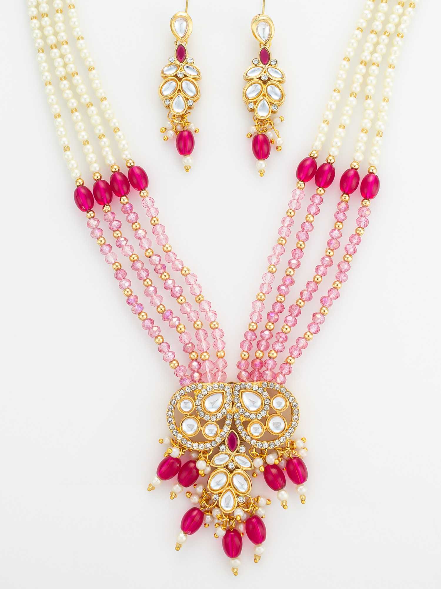 Ynf Brass KESH105 NK4870 Womens Jewellery Wholesale Kundan Necklace Set Necklaces Set Antique Necklaces Set Manufacturer - Jewellery Export
