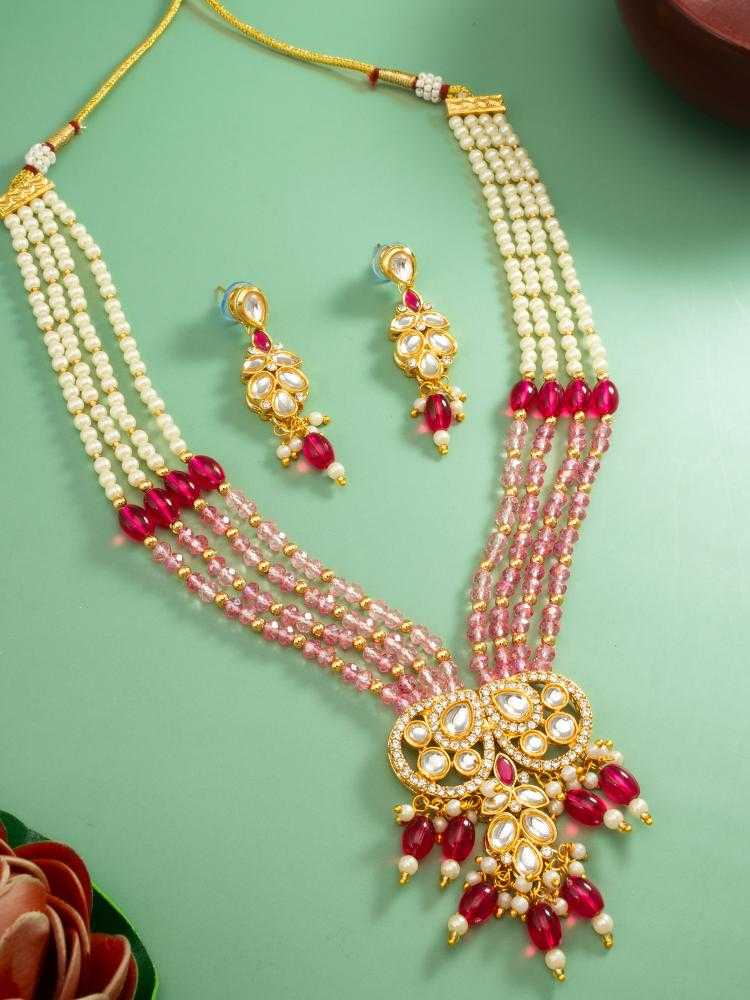 Ynf Brass KESH105 NK4870 Womens Jewellery Wholesale Kundan Necklace Set Necklaces Set Antique Necklaces Set Manufacturer - Jewellery Export