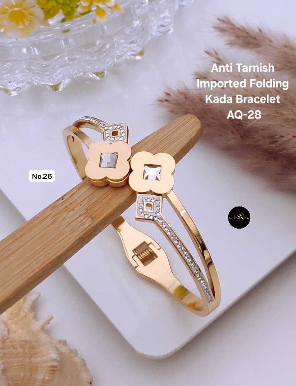 Ynf Brass KESH127 026 Womens Jewellery Wholesale AD Diamond Bracelet Manufacturer - Jewellery Export