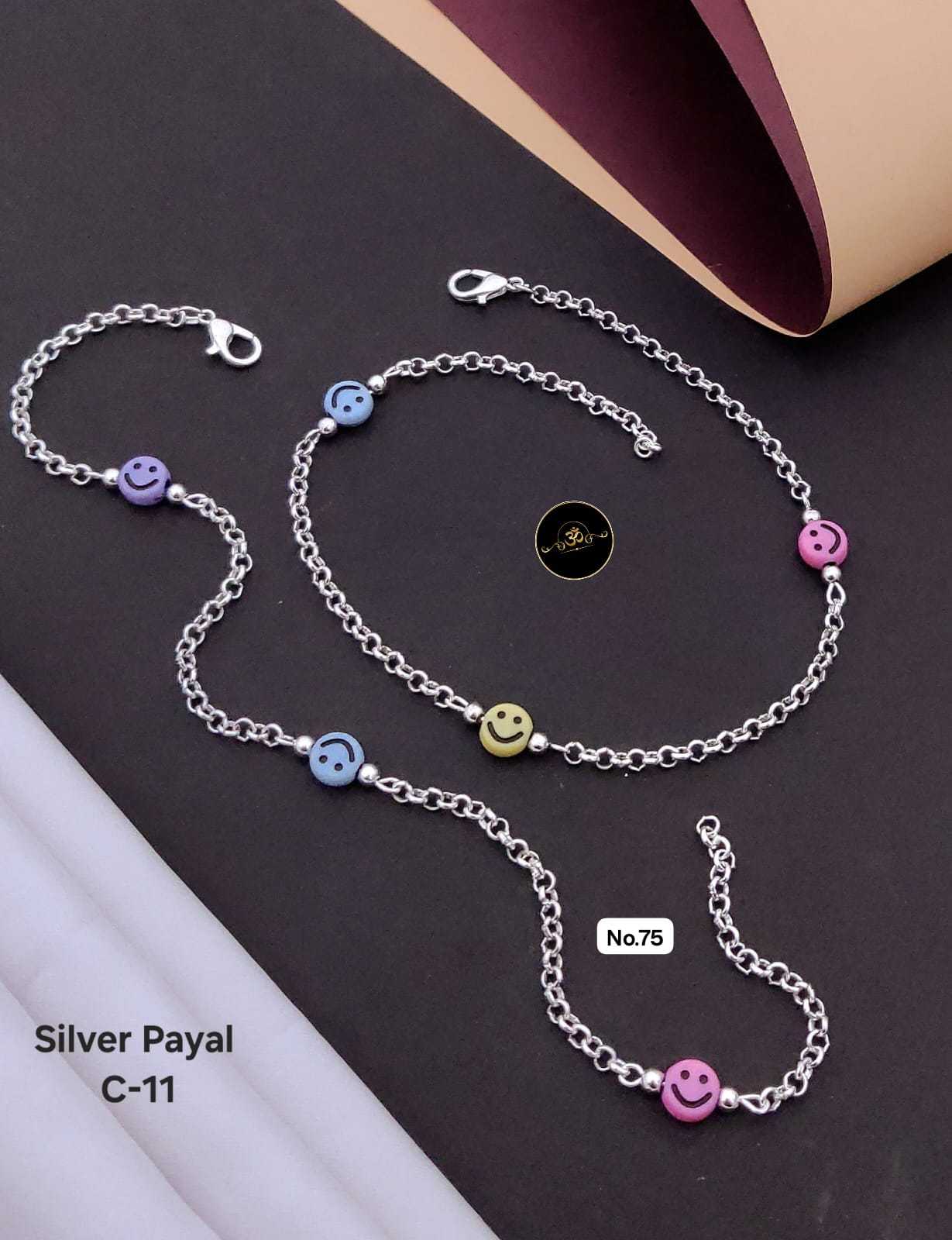 Ynf Brass KESH127 035 Womens Jewellery Wholesale Silver Payal Manufacturer - Jewellery Export