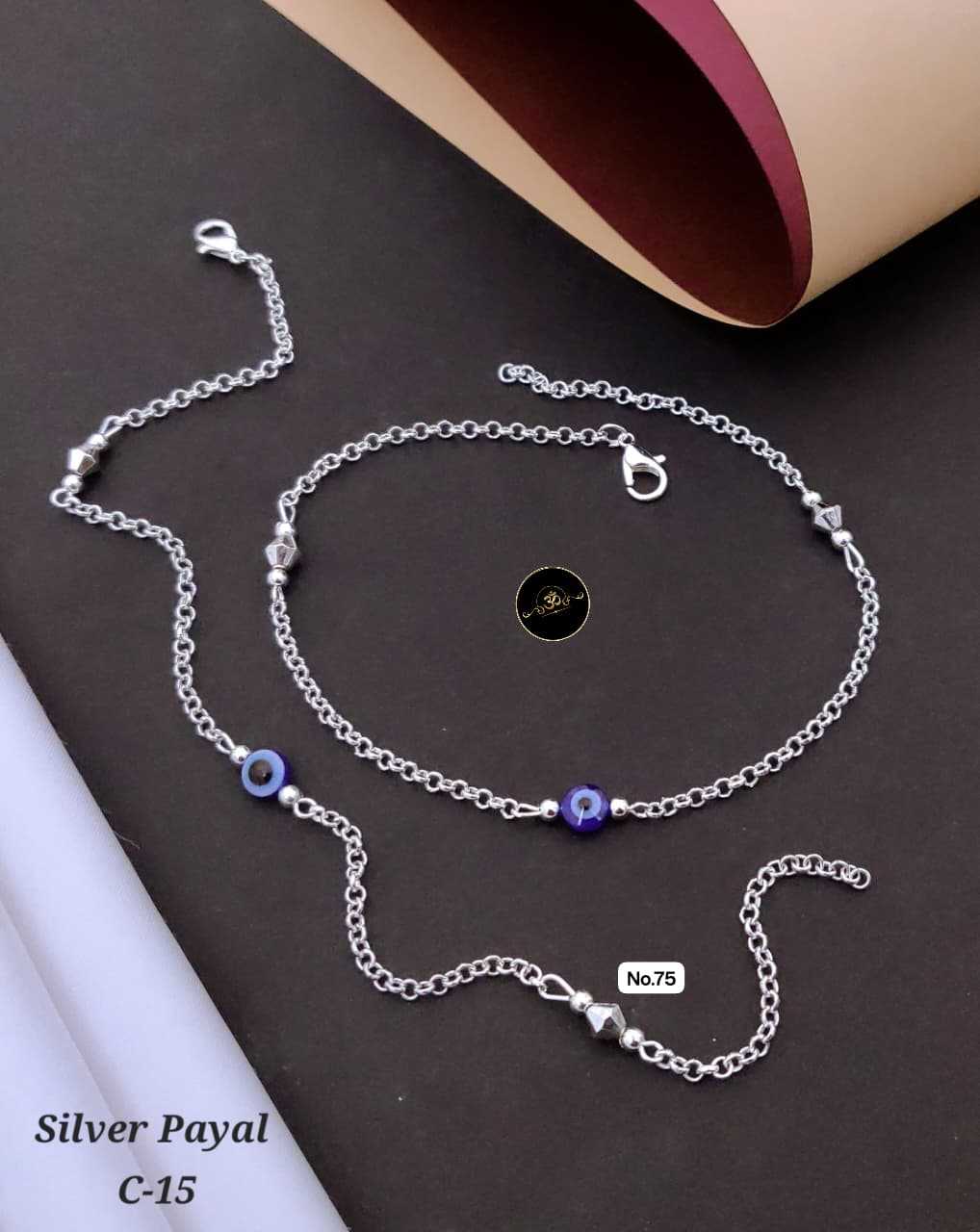 Ynf Brass KESH127 035 Womens Jewellery Wholesale Silver Payal Manufacturer - Jewellery Export