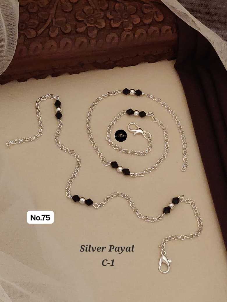 Ynf Brass KESH127 035 Womens Jewellery Wholesale Silver Payal Manufacturer - Jewellery Export