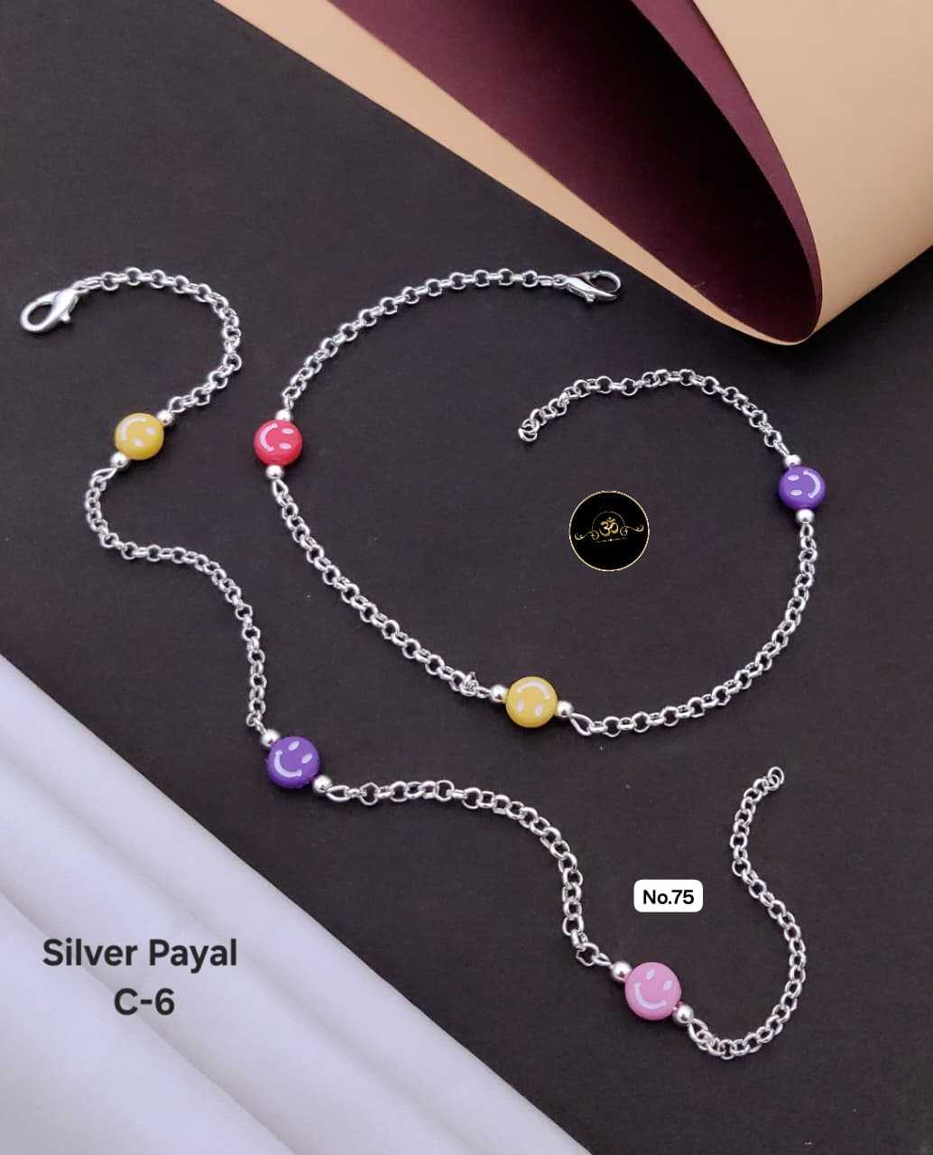 Ynf Brass KESH127 035 Womens Jewellery Wholesale Silver Payal Manufacturer - Jewellery Export