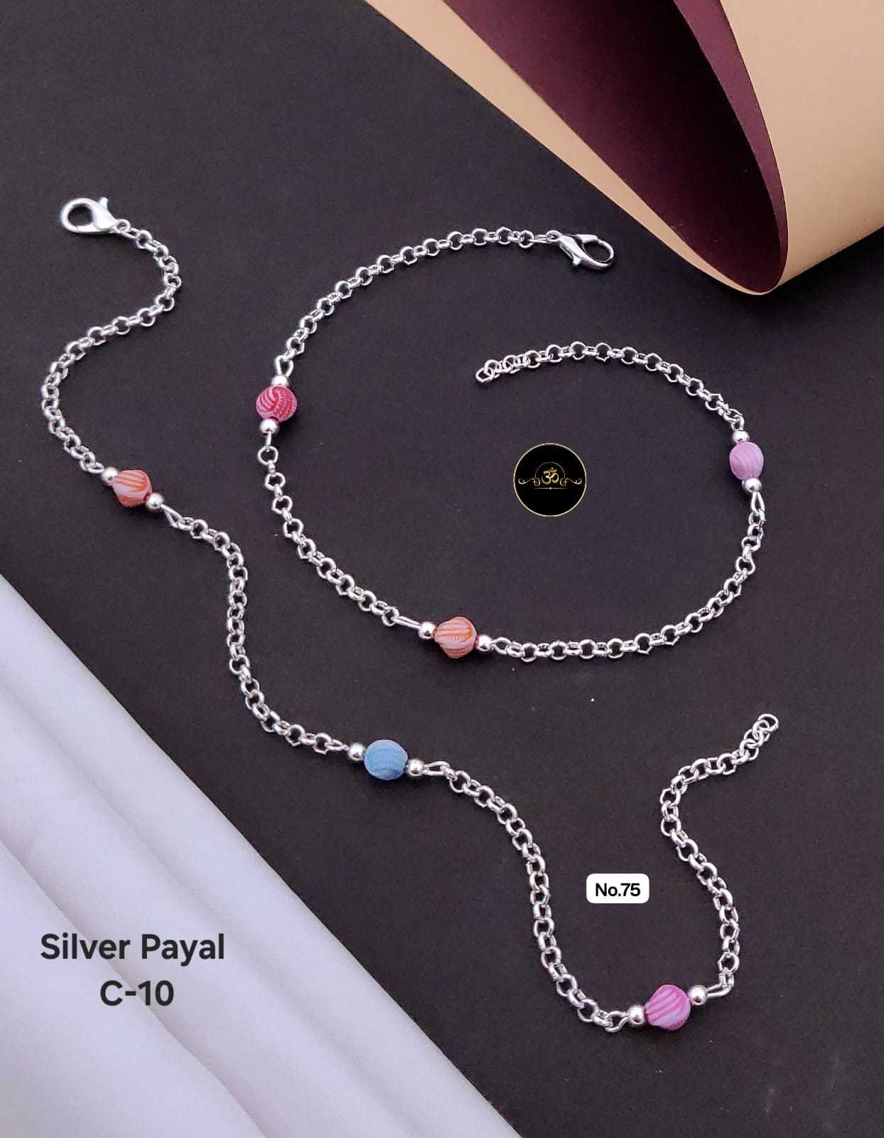 Ynf Brass KESH127 035 Womens Jewellery Wholesale Silver Payal Manufacturer - Jewellery Export