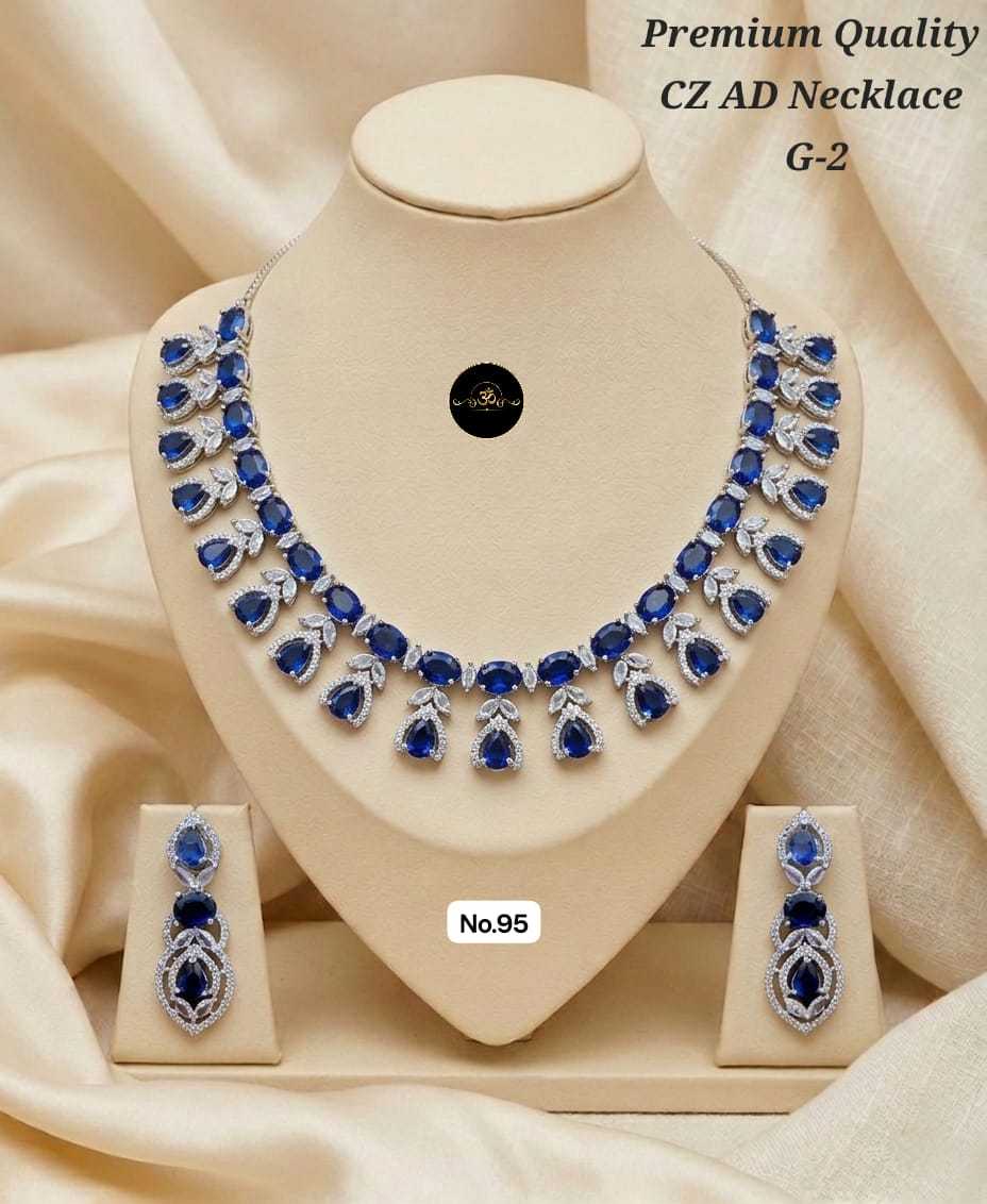 Ynf Brass KESH127 037 Womens Jewellery Wholesale AD Diamond Necklace Manufacturer - Jewellery Export