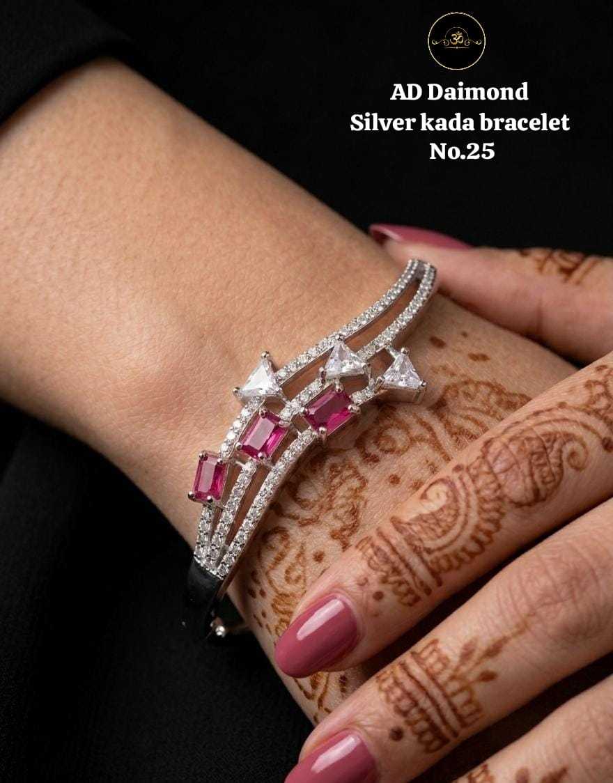 Ynf Brass KESH127 040 Womens Jewellery Wholesale AD Diamond Bracelet Manufacturer - Jewellery Export