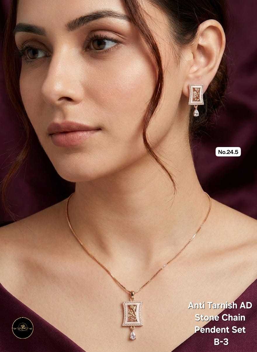 Ynf Brass KESH127 053 Womens Jewellery Wholesale Chain Pendant Set Pendant Sets Manufacturer - Jewellery Export