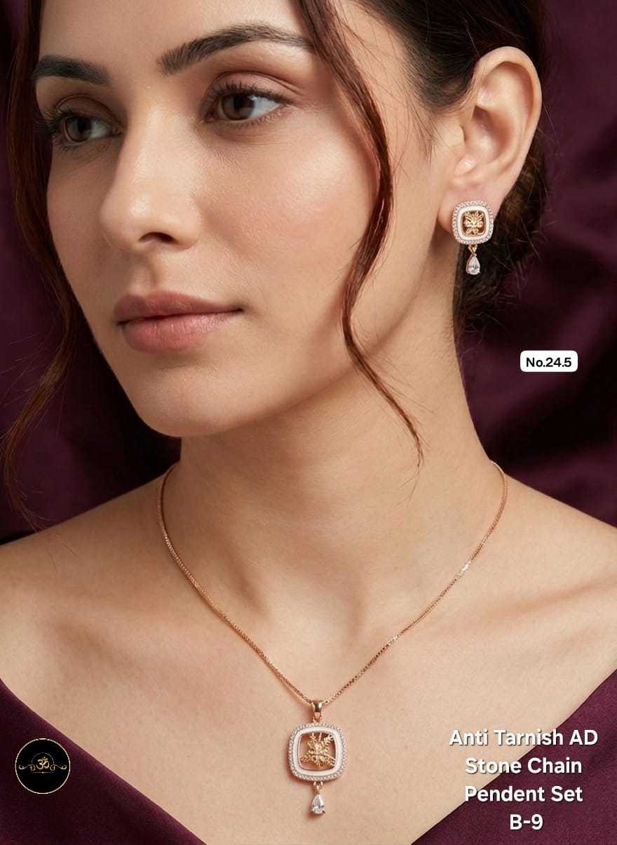 Ynf Brass KESH127 053 Womens Jewellery Wholesale Chain Pendant Set Pendant Sets Manufacturer - Jewellery Export