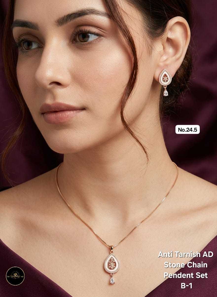 Ynf Brass KESH127 053 Womens Jewellery Wholesale Chain Pendant Set Pendant Sets Manufacturer - Jewellery Export