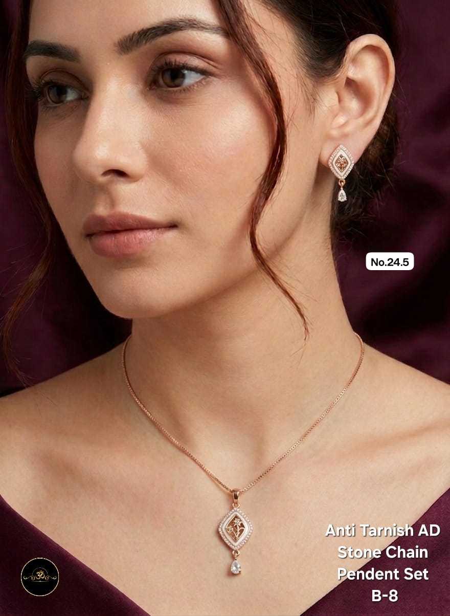 Ynf Brass KESH127 053 Womens Jewellery Wholesale Chain Pendant Set Pendant Sets Manufacturer - Jewellery Export