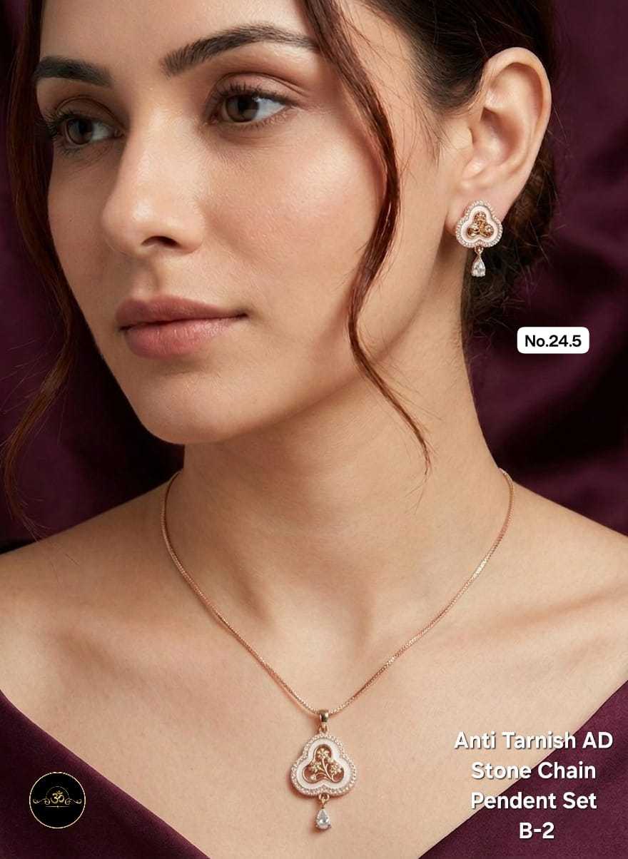 Ynf Brass KESH127 053 Womens Jewellery Wholesale Chain Pendant Set Pendant Sets Manufacturer - Jewellery Export