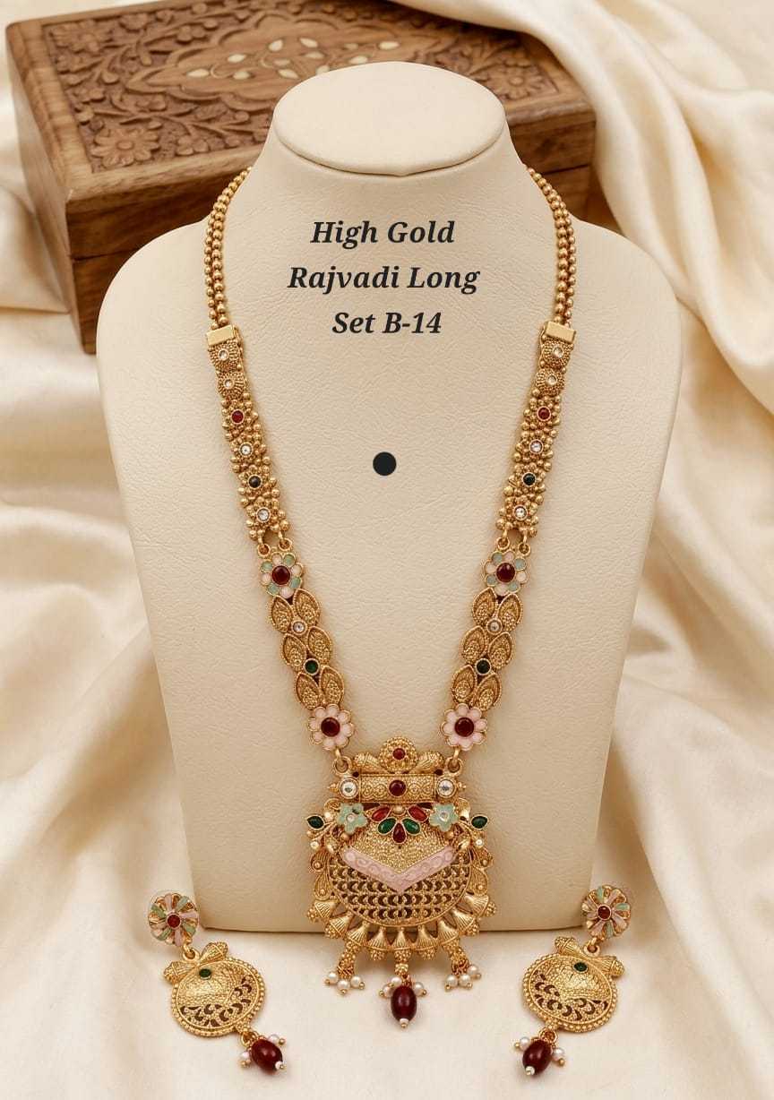 Ynf Brass KESH193 244 Womens Jewellery Wholesale Necklaces Set Golden Necklace Set Party Wear Jewelry Manufacturer - Jewellery Export