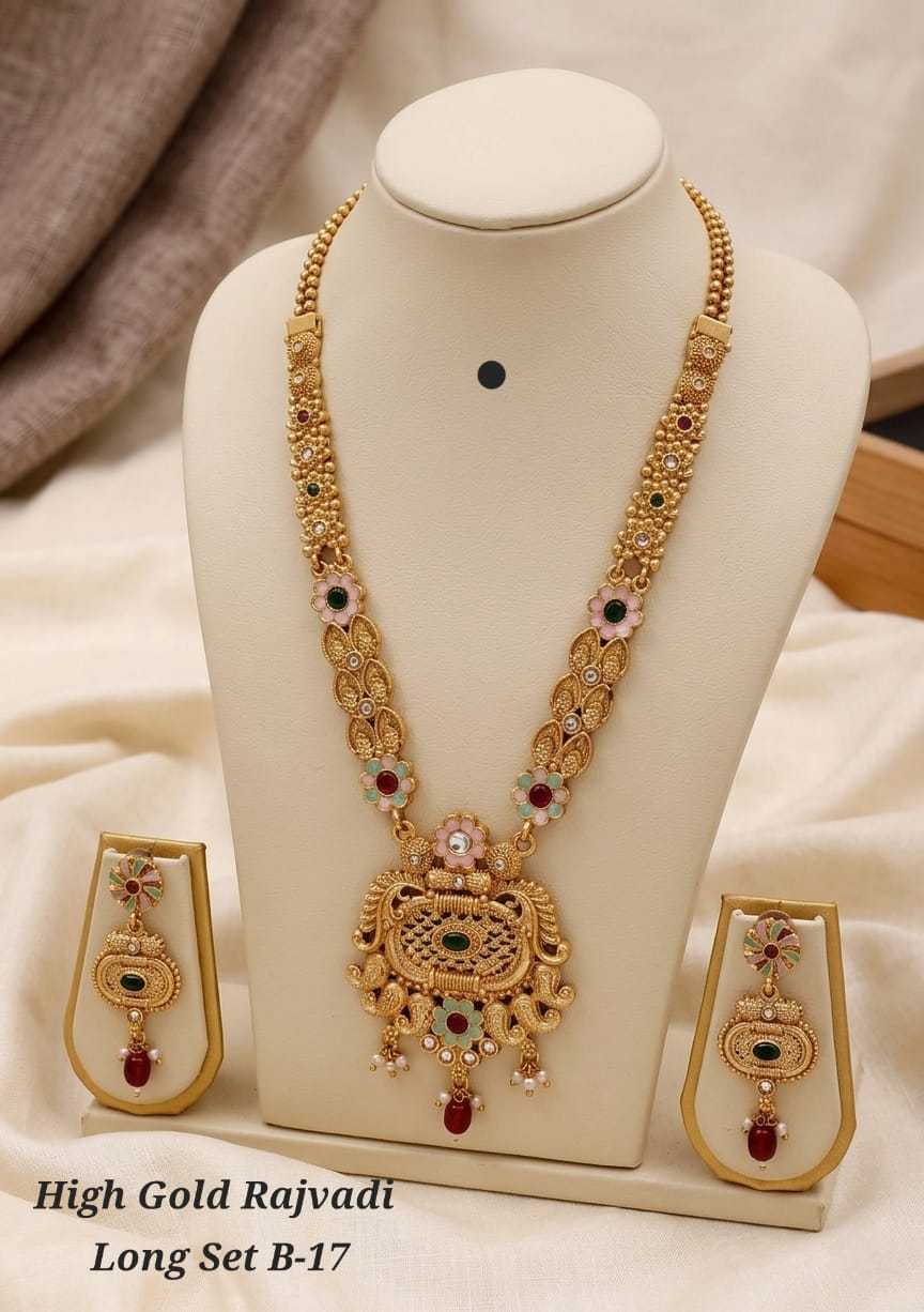 Ynf Brass KESH193 244 Womens Jewellery Wholesale Necklaces Set Golden Necklace Set Party Wear Jewelry Manufacturer - Jewellery Export